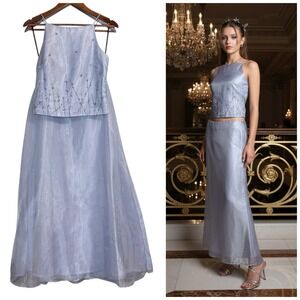 Vintage Randi May Lilac 2-Piece Gown‎ Skirt Set 6 Ethereal Fairy Y2K Dress